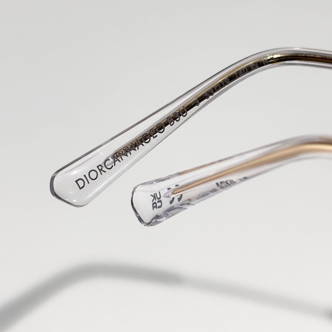 D**R Round Optical Glasses | Gold, Black, Burgundy & Silver Metal Frame, Cannage or CD Temple Block, Blue-Light Lenses | 4 Colors