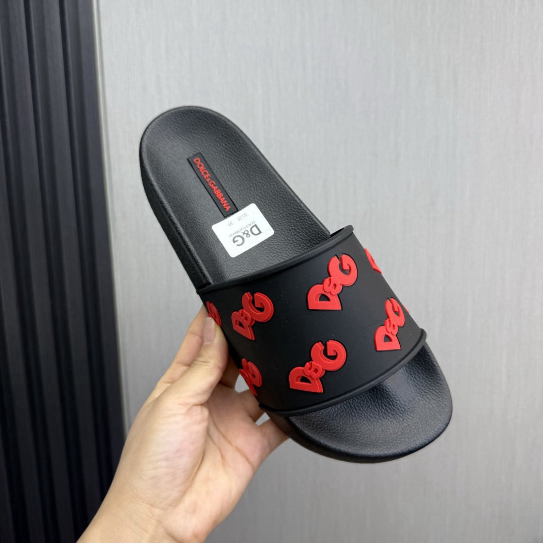 D*G 2026 Premium Leather Casual Slippers - Designer Men's Slides in 4 Styles