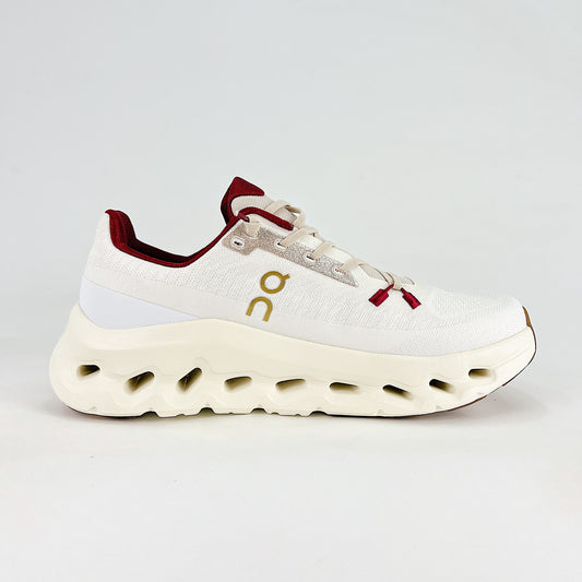 On Running Cloudeclipse – Ivory & Crimson Red Unisex High-Performance Road Running Shoes