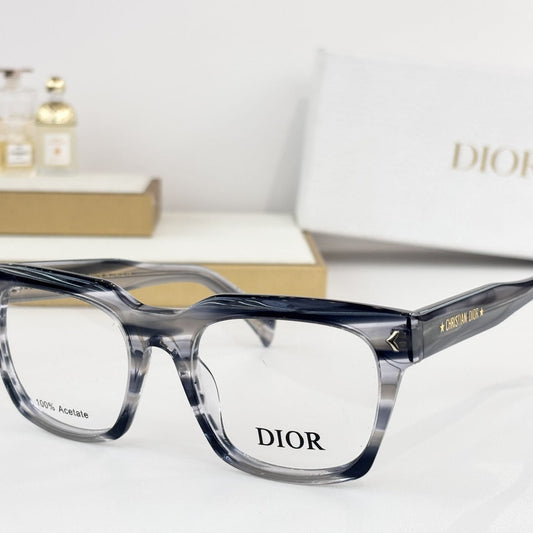 D**R DiorBlackSuit Optical Frames | Oversized Square Acetate Eyeglasses, Christian Dior Star Temple, Arrow Rivet | 5 Colors