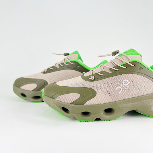 On x Loewe Cloudaway – Sand & Olive Green Unisex Premium Collaboration Lifestyle Sneakers
