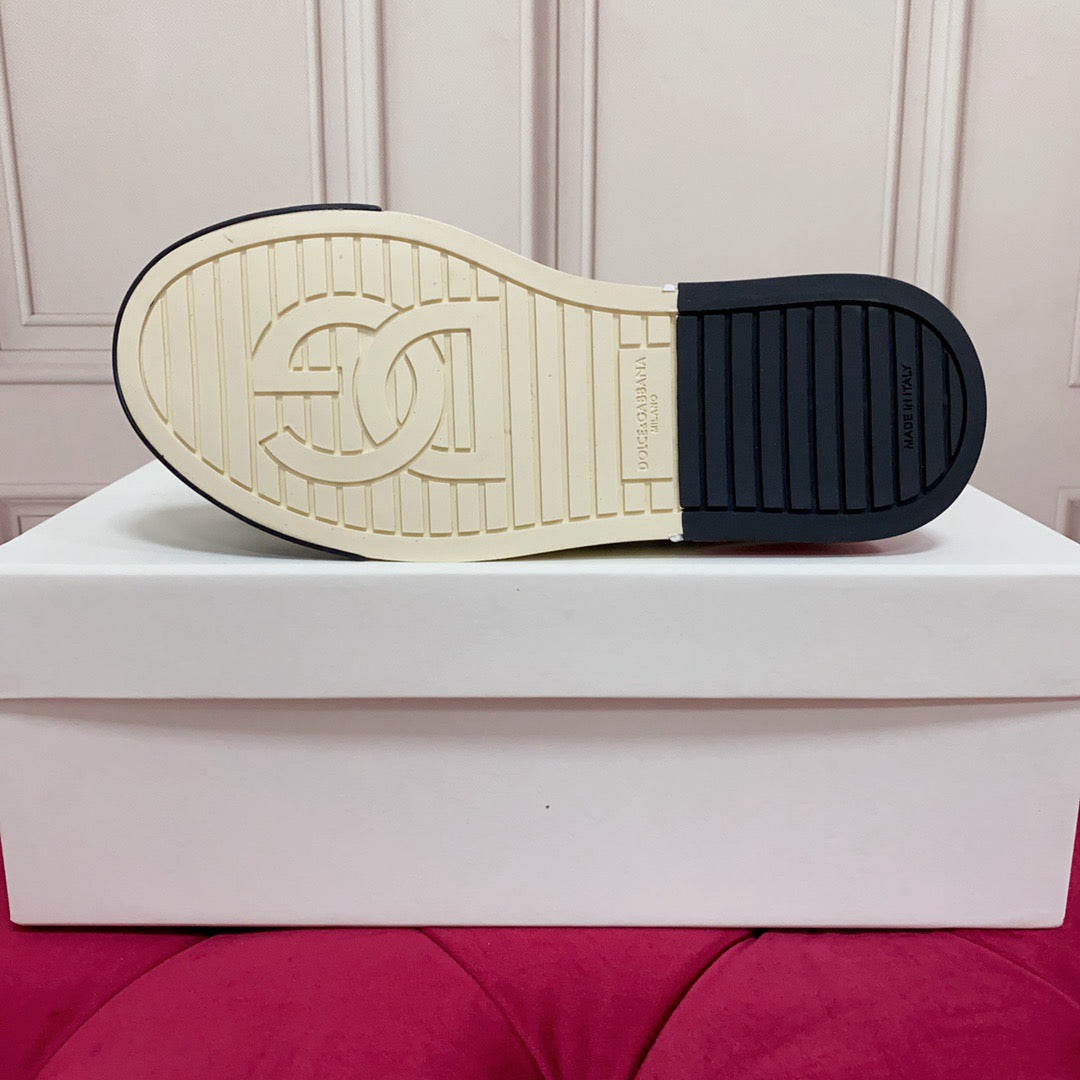 D*G 2026 Luxury Genuine Leather Casual Sneakers - Italian Designer Unisex Shoes