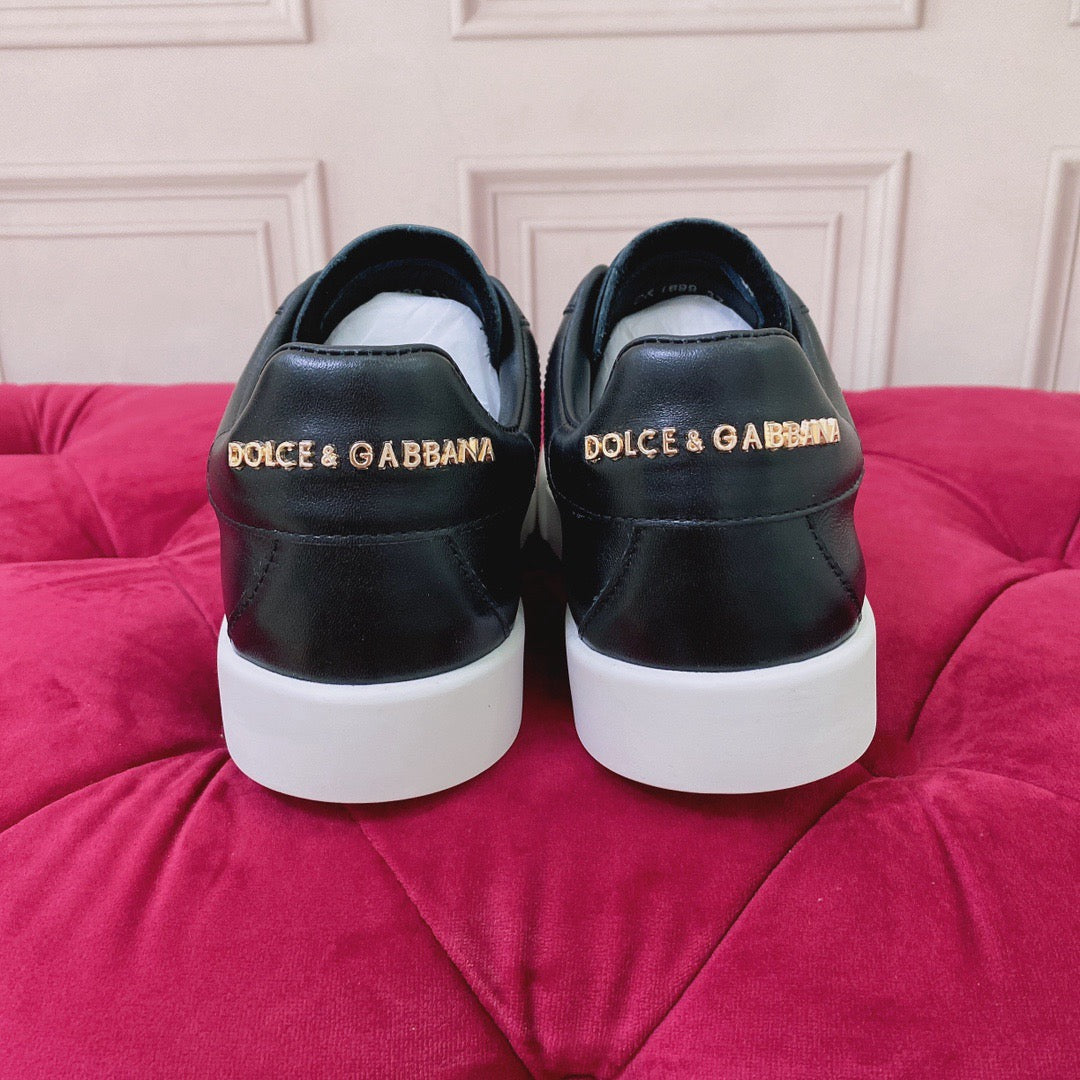 D*G 2026 Luxury Genuine Leather Casual Sneakers - Italian Designer Unisex Shoes