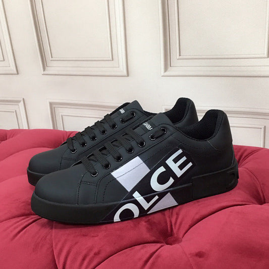 D*G 2026 Premium Leather Casual Sneakers - Designer Unisex Shoes in 2 Colors