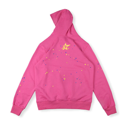 Sp5der Young Thug Punk Hoodie-Pink #142