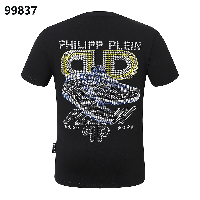 P**P Men's Summer Resort Logo Emblem T-Shirt | Black White