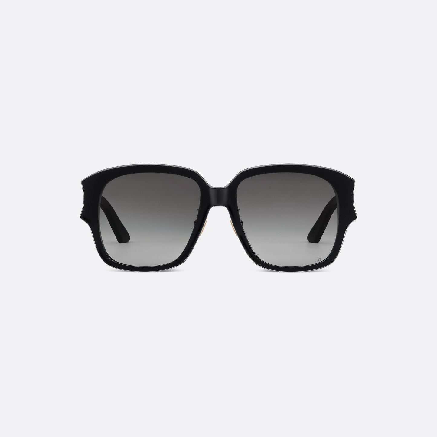 D**R Oversized Square Sunglasses | Black Acetate Frame, Grey Gradient Lenses & Gold CD Logo Temple Plate | 2 Colorways