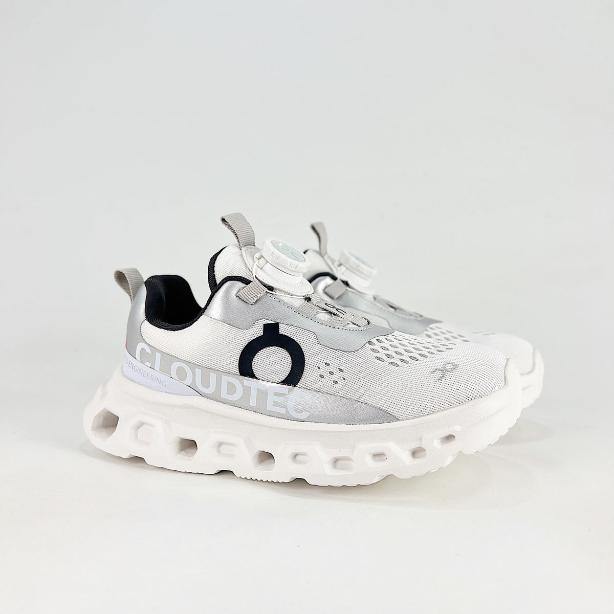 On Cloudmonster 2 – Unisex Lightweight Breathable Maximum Cushioning Running Shoes with BOA Fit System | White & Silver