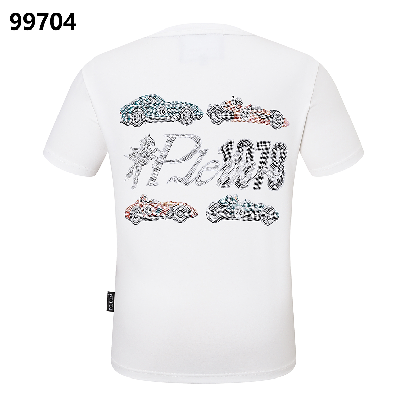 P**P Men's Signature Shield Logo Slim Fit T-Shirt | Black White