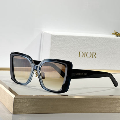D**R MissDior B4F Square Cat Eye Sunglasses | Dark Brown Acetate Frame, Brown Lenses, Christian Dior Temple | Multiple Colors