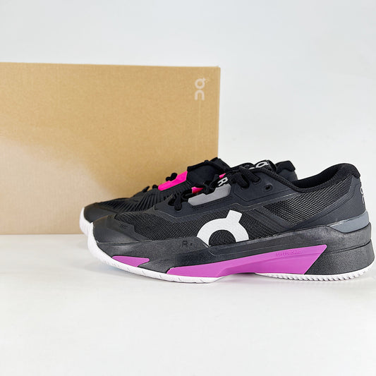 On The Roger Slam – Black & Violet Purple Unisex Breathable Anti-Slip Tennis Shoes