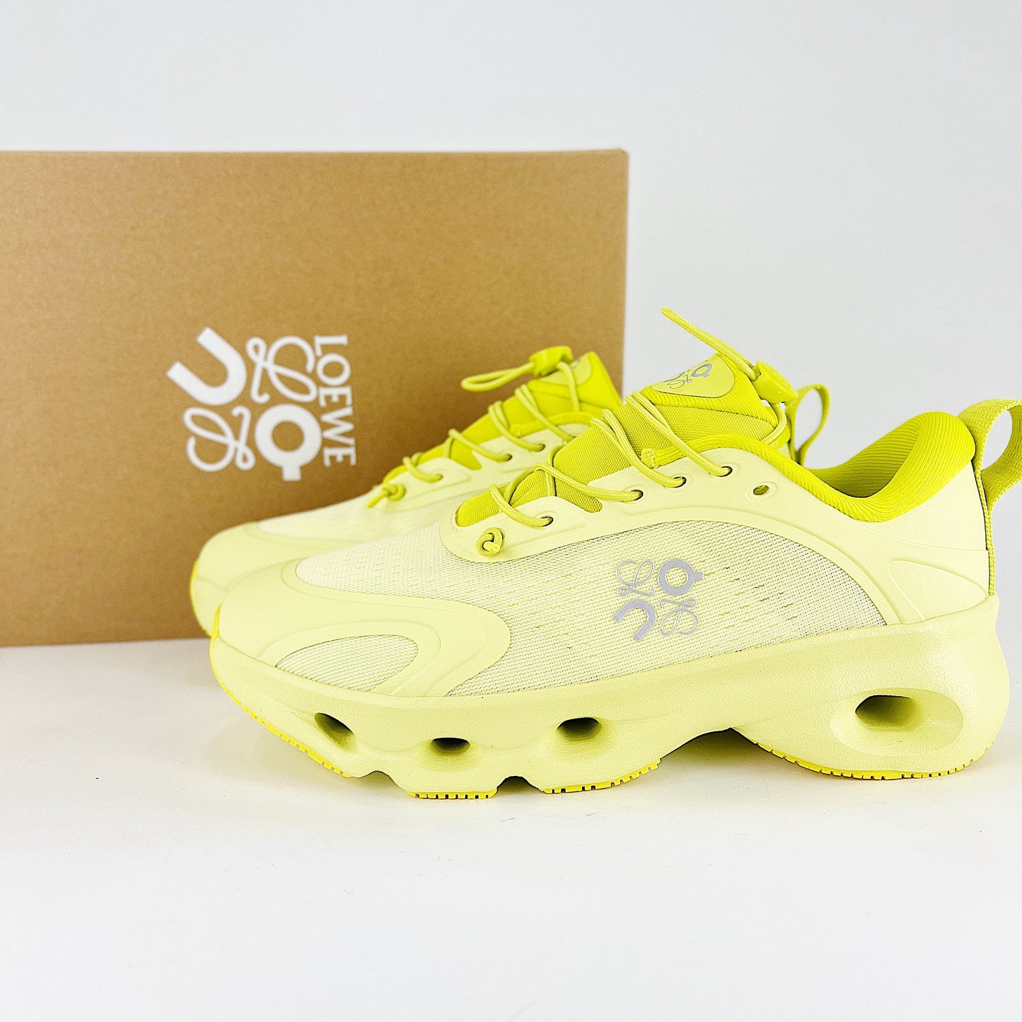 On x Loewe Cloudaway – Acid Yellow & Lime Unisex Premium Collaboration Lifestyle Sneakers