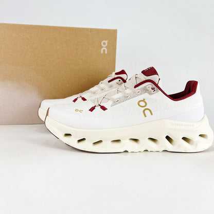 On Running Cloudeclipse – Ivory & Crimson Red Unisex High-Performance Road Running Shoes