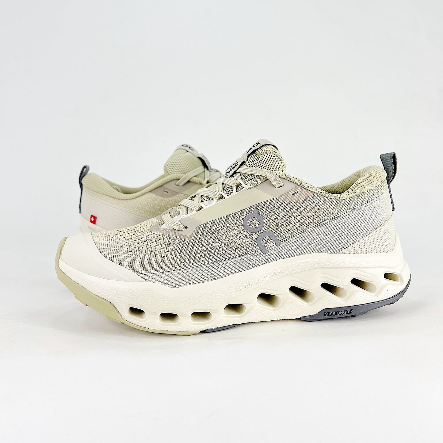 On Cloudsurfer Trail 2 – Sand & Sage Green Unisex Soft Cushioned Breathable Trail Running Shoes