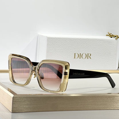 D**R MissDior B4F Square Cat Eye Sunglasses | Dark Brown Acetate Frame, Brown Lenses, Christian Dior Temple | Multiple Colors