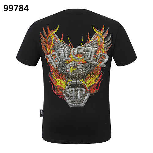P**P Men's Nightlife Logo Emblem T-Shirt | Black White