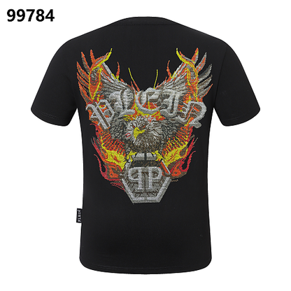P**P Men's Nightlife Logo Emblem T-Shirt | Black White