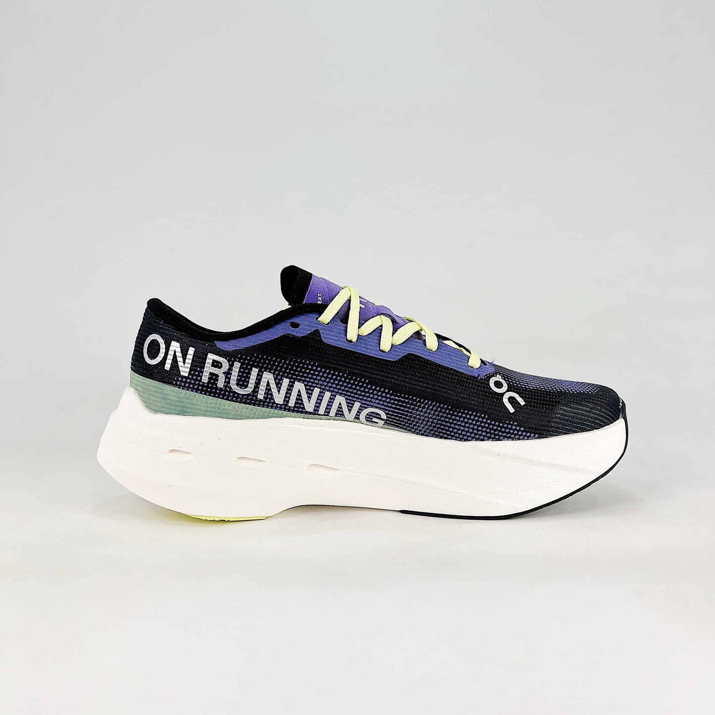 On Running Cloudboom Echo – Black, Indigo & Neon Unisex High-Performance Racing Shoes