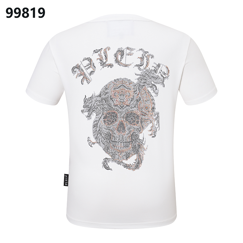 P**P Men's Weekend Casual Logo Emblem T-Shirt | Black White