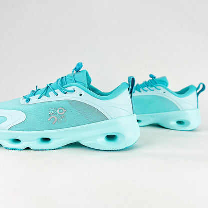 Loewe × On Cloudsolo – Unisex Lightweight Breathable Luxury Collaborative Running Shoes | Aqua Blue & Turquoise