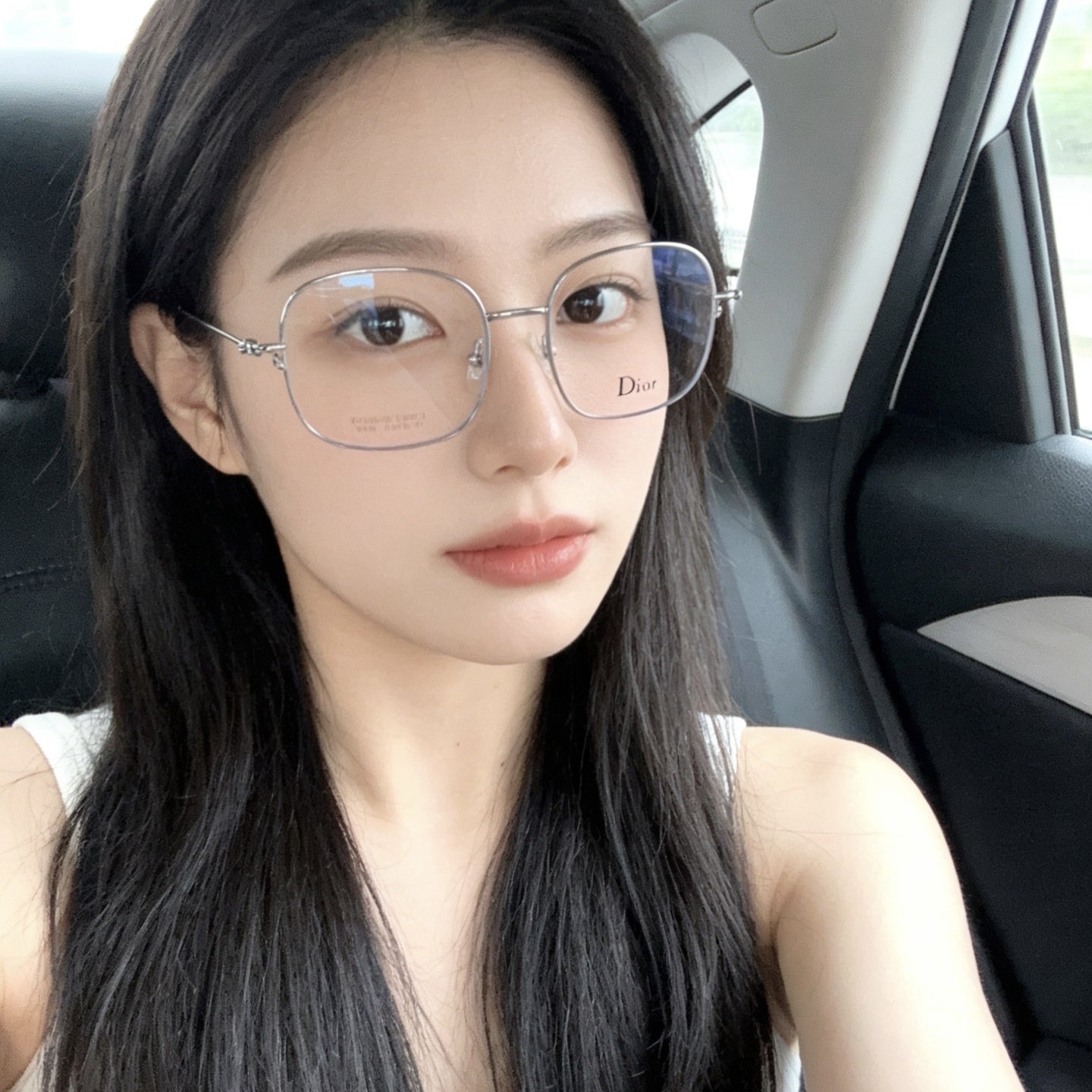 D**R Square Optical Eyeglasses Frame | Slim Metal Frame, Clear Lenses & Floral Silver Hinge | 4 Colorways