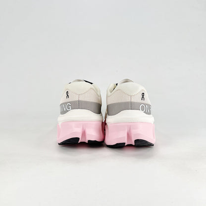 On Cloudmonster 3 – Women's Lightweight Breathable Maximum Cushioning Running Shoes | White, Gray & Pink