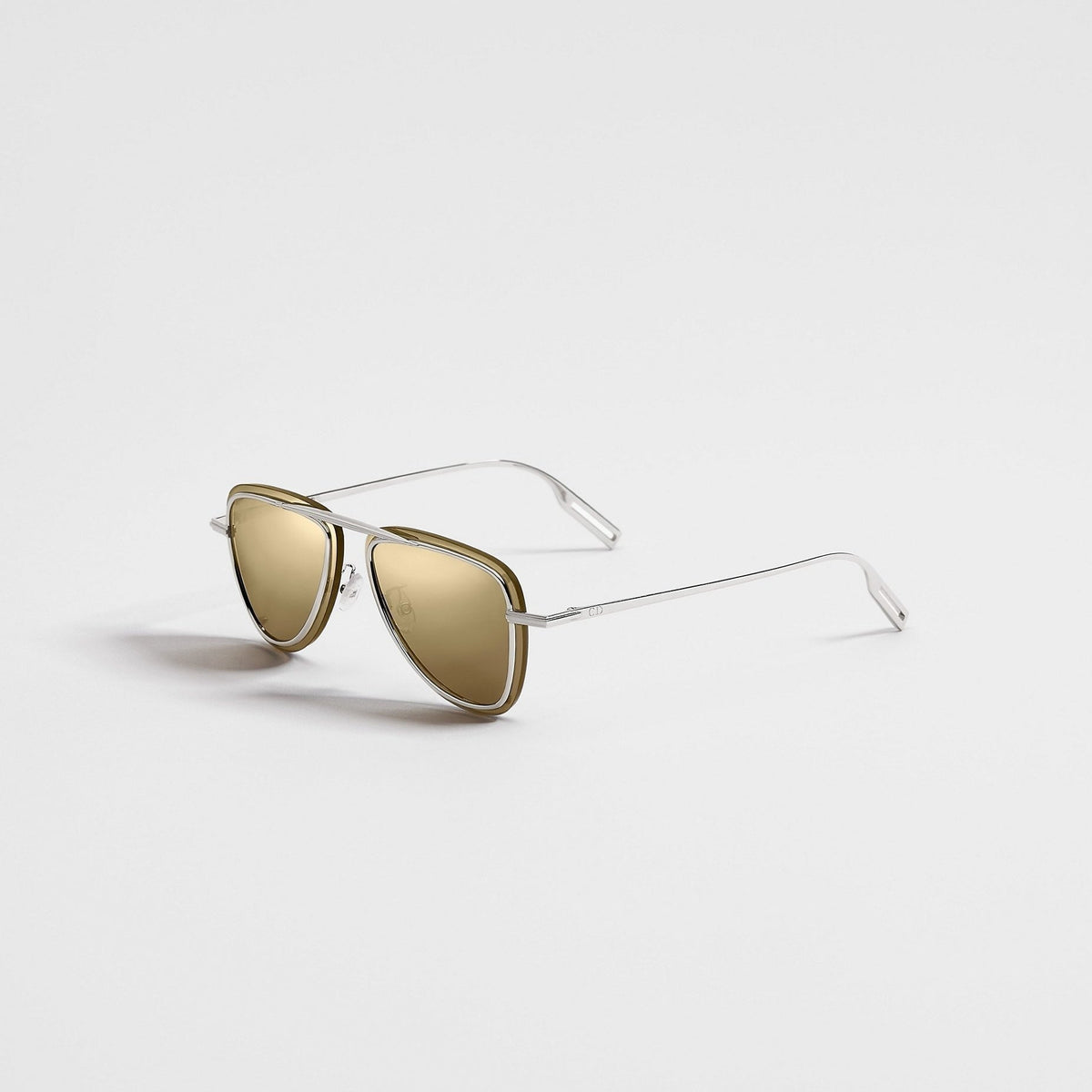 D**R 30Montaigne S6U Rimless Sunglasses | Gold Metal Frame, Brown Gradient Bevelled Lenses, CD Logo Temple | Multiple Colors