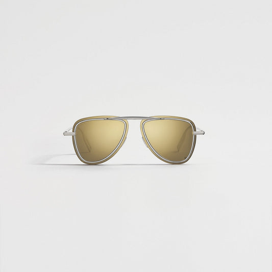 D**R 30Montaigne S6U Rimless Sunglasses | Gold Metal Frame, Brown Gradient Bevelled Lenses, CD Logo Temple | Multiple Colors