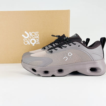 On x Loewe Cloudaway – Warm Grey & Taupe Unisex Premium Collaboration Lifestyle Sneakers
