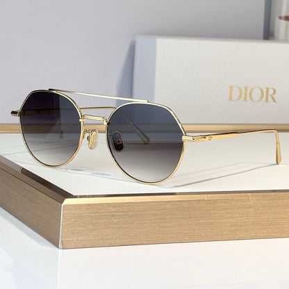 D**R Round Sunglasses | Double-Bridge Metal Frame & Solid Tinted Lenses | 6 Colorways