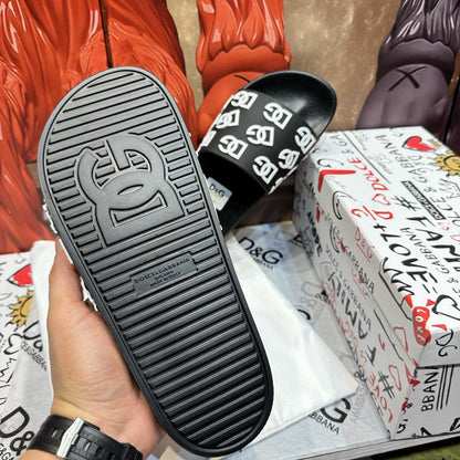 D*G 2026 Premium Leather Casual Slippers - Designer Men's Slides in 4 Styles