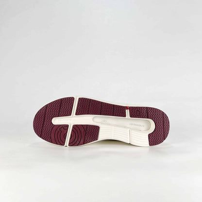 On The Roger Advantage – White & Burgundy Unisex Premium Leather Retro Tennis Lifestyle Sneakers
