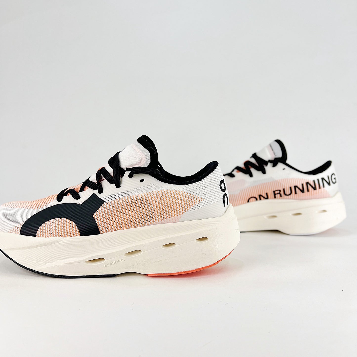 On Running Cloudboom Echo – White & Orange Unisex High-Performance Racing Shoes