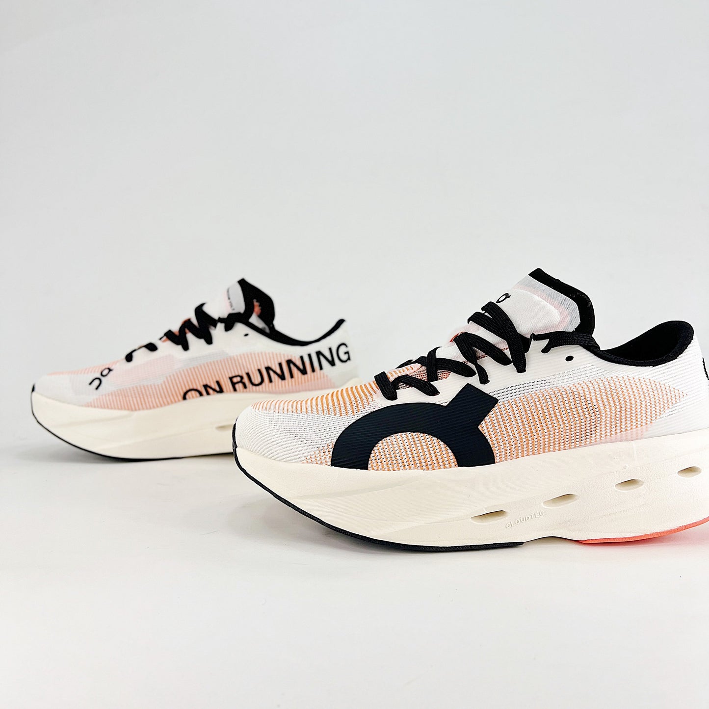 On Running Cloudboom Echo – White & Orange Unisex High-Performance Racing Shoes