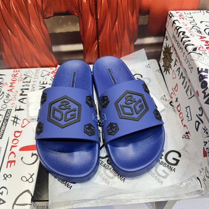 D*G 2026 Premium Leather Casual Slippers - Designer Men's Slides in 4 Styles