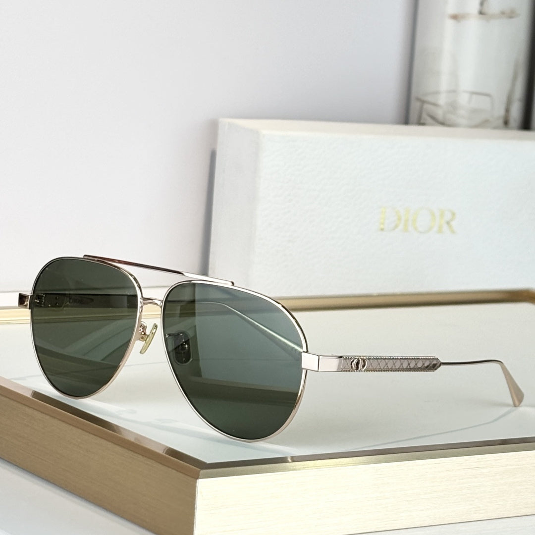 D**R Aviator Sunglasses | Silver Metal Double-Bridge Frame, Dark Grey Lenses | Multiple Colors