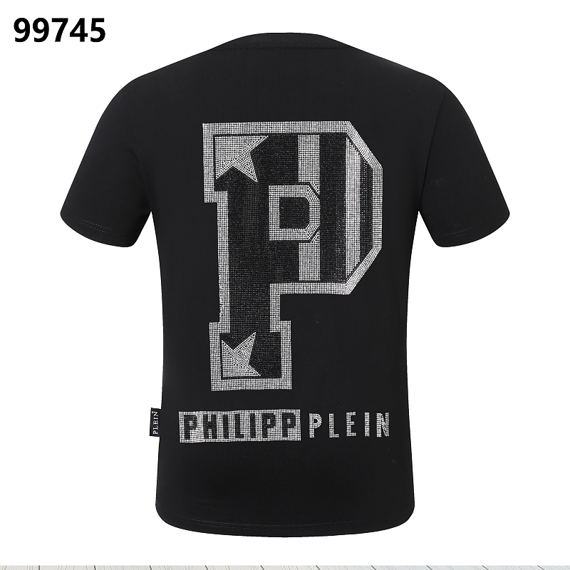 P**P Men's Father's Day Logo Emblem T-Shirt | Black White