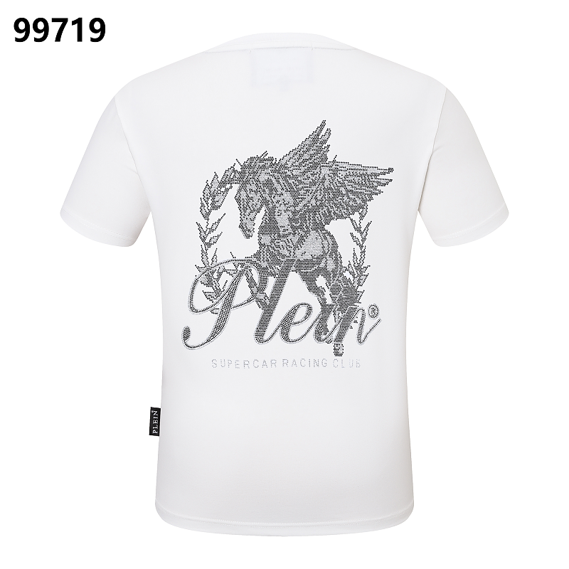 P**P Men's Essential Logo Emblem T-Shirt | Black White