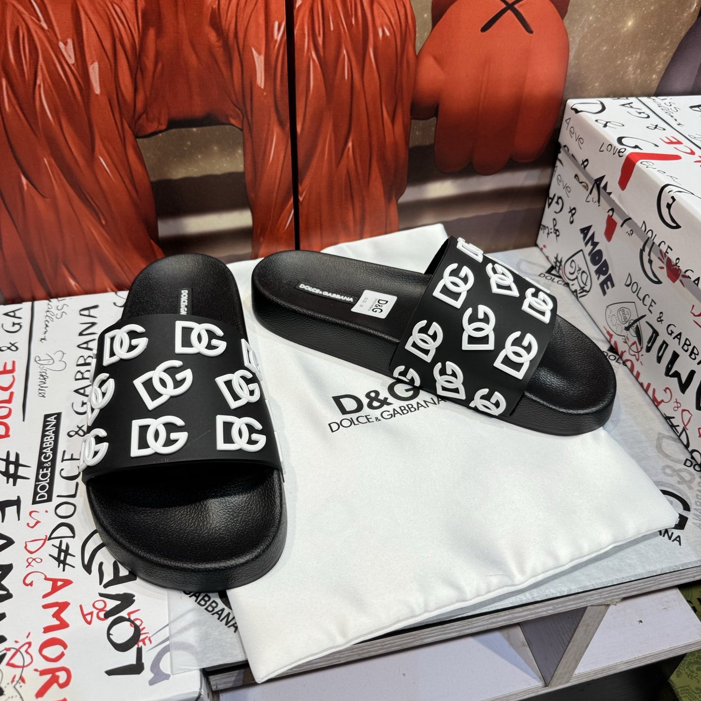 D*G 2026 Premium Leather Casual Slippers - Designer Men's Slides in 4 Styles
