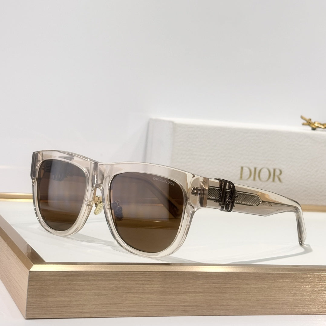 D**R Square Cat-Eye Sunglasses | 6 Colors incl. Black & White Two-Tone, CD Letter Hinge, Gradient & Flat Lenses