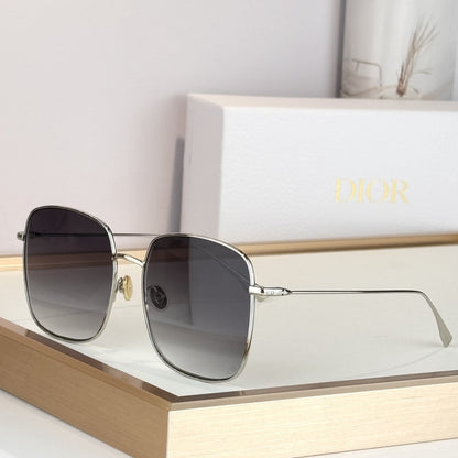 D**R Oversized Square Sunglasses | Silver & Gold Metal Frame, Grey Gradient Lenses | Multiple Colors