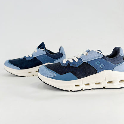 On Cloudnova Form – Navy Blue & Steel Blue Unisex Retro-Inspired Lightweight Lifestyle Sneakers