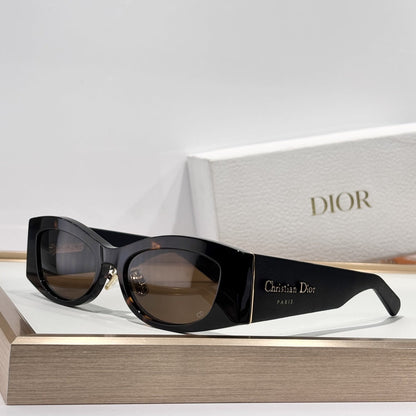 D**R DiorPacific S1U Sunglasses | Narrow Rectangle Acetate Frame, Christian Dior Paris Temple, Gold CD Hinge | 6 Colors