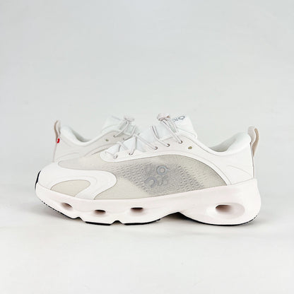 Loewe × On Cloudsolo – Unisex Lightweight Breathable Luxury Collaborative Running Shoes | White & Pearl Silver