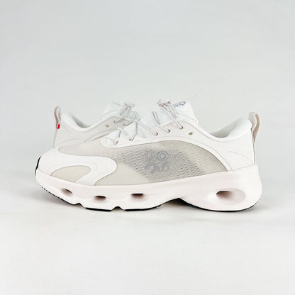 Loewe × On Cloudsolo – Unisex Lightweight Breathable Luxury Collaborative Running Shoes | White & Pearl Gray