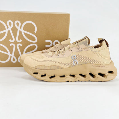 Loewe × On Cloudsolo – Unisex Lightweight Breathable Luxury Collaborative Running Shoes | Sand & Wheat