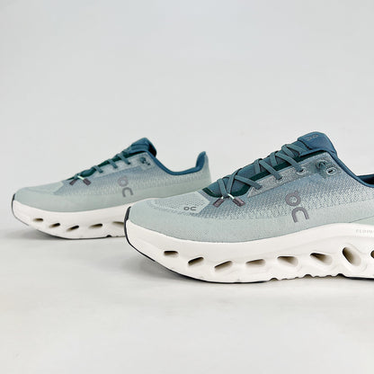 On Running Cloudeclipse – Slate Blue & White Unisex High-Performance Road Running Shoes