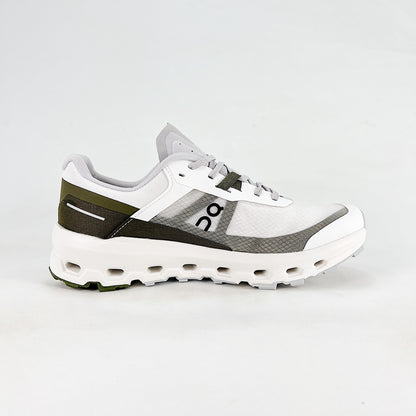 On Running Cloudnova – White & Olive Green Unisex Lifestyle Running Shoes