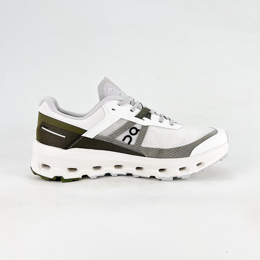 On Running Cloudnova – White & Olive Green Unisex Lifestyle Running Shoes