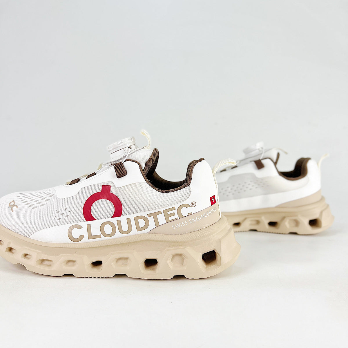 On Cloudmonster 2 – Unisex Lightweight Breathable Maximum Cushioning Running Shoes with BOA Fit System | White & Cream